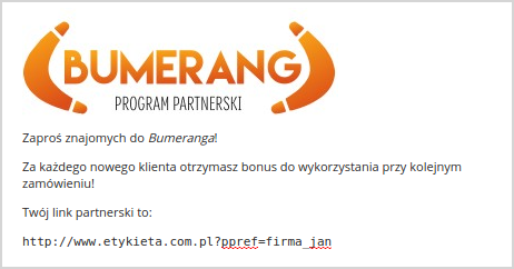 Bumerang   Strefa Klienta   Zaproszenia do Bumeranga